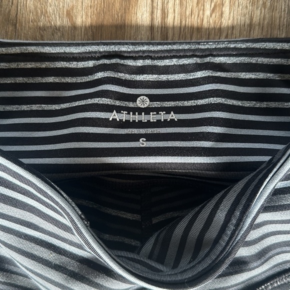 ATHLETA STRIPE HIGH RISE LEGGINGS - Picture 3 of 5